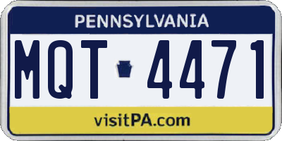 PA license plate MQT4471