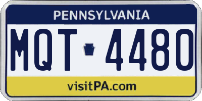 PA license plate MQT4480