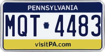 PA license plate MQT4483