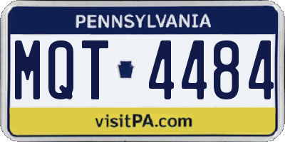 PA license plate MQT4484