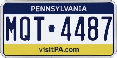 PA license plate MQT4487