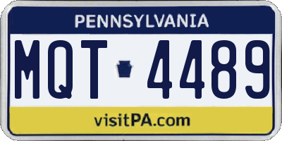 PA license plate MQT4489