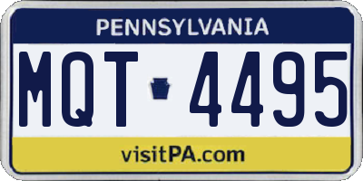 PA license plate MQT4495