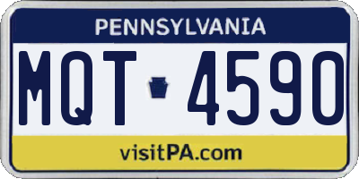 PA license plate MQT4590