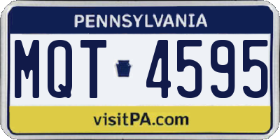 PA license plate MQT4595