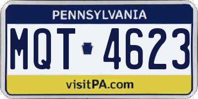 PA license plate MQT4623