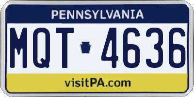 PA license plate MQT4636
