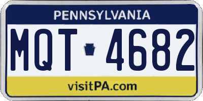 PA license plate MQT4682
