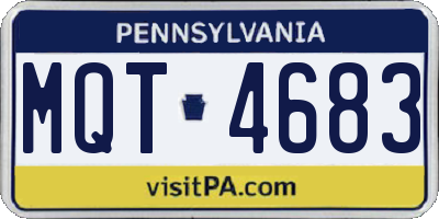 PA license plate MQT4683