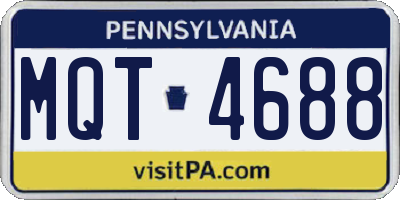 PA license plate MQT4688
