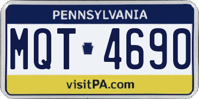 PA license plate MQT4690