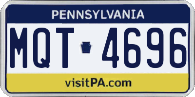 PA license plate MQT4696