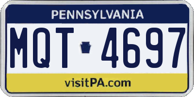 PA license plate MQT4697