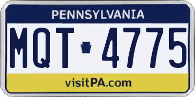 PA license plate MQT4775