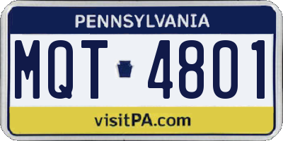 PA license plate MQT4801