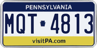 PA license plate MQT4813