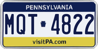 PA license plate MQT4822