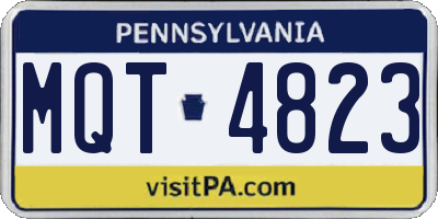PA license plate MQT4823