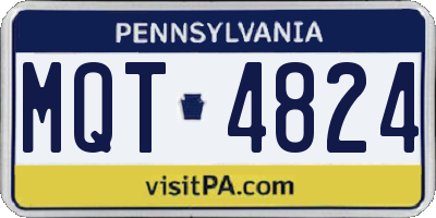 PA license plate MQT4824