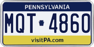 PA license plate MQT4860