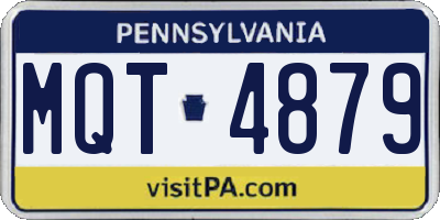 PA license plate MQT4879