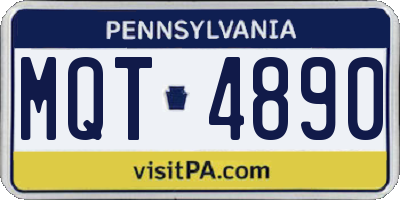 PA license plate MQT4890