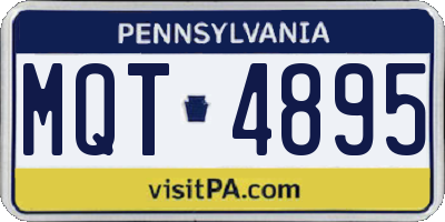 PA license plate MQT4895
