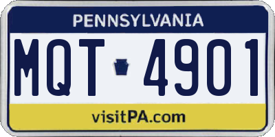 PA license plate MQT4901