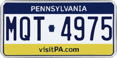 PA license plate MQT4975