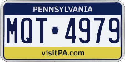 PA license plate MQT4979