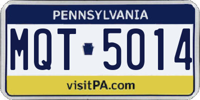 PA license plate MQT5014