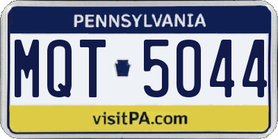 PA license plate MQT5044