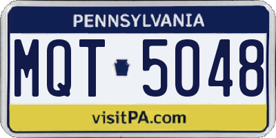 PA license plate MQT5048
