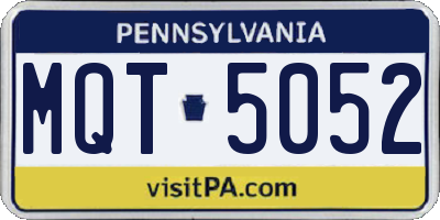 PA license plate MQT5052