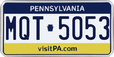 PA license plate MQT5053