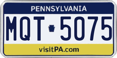 PA license plate MQT5075
