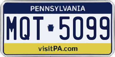 PA license plate MQT5099