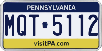 PA license plate MQT5112