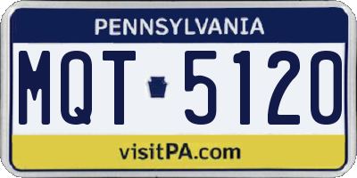 PA license plate MQT5120