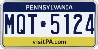 PA license plate MQT5124