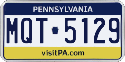 PA license plate MQT5129