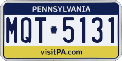PA license plate MQT5131