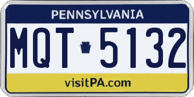 PA license plate MQT5132