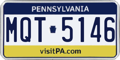 PA license plate MQT5146