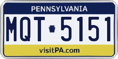 PA license plate MQT5151