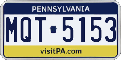 PA license plate MQT5153