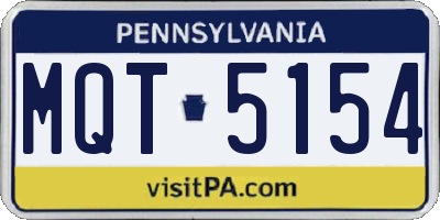 PA license plate MQT5154