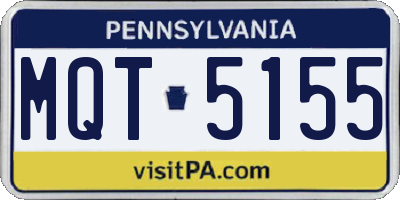 PA license plate MQT5155