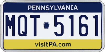 PA license plate MQT5161