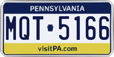 PA license plate MQT5166